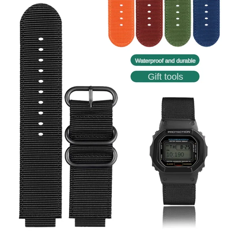 Sostituzione Gw6900/B5600/Dw5600/Gm-5600 Cinturino In Nylon Serie Di Orologi Con G-Shock Accessori Per Uomo 16Mm
