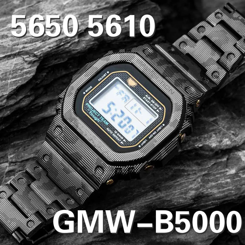 Lega Di Titanio Personalizzata Per Dw 5600 Cinturino Cinturino Cinturino Dw5600 Camouflage Series Gw5000 Dw5035 Cinturini In Metallo Strumenti Di Cope