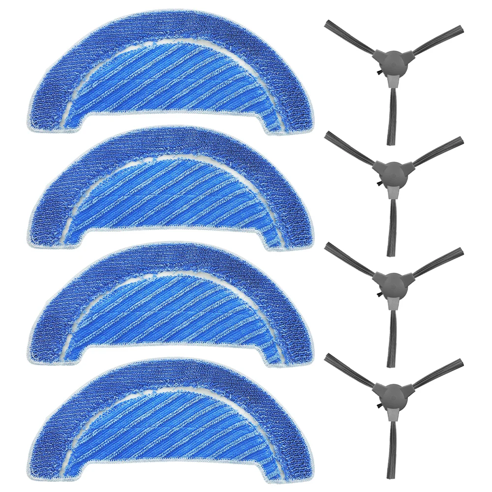 8 Pezzi Mop Pad Spazzola Laterale Per Cecotec Per Conga Flash Connected Titanio Elettrodomestici Accessori Per Aspirapolvere