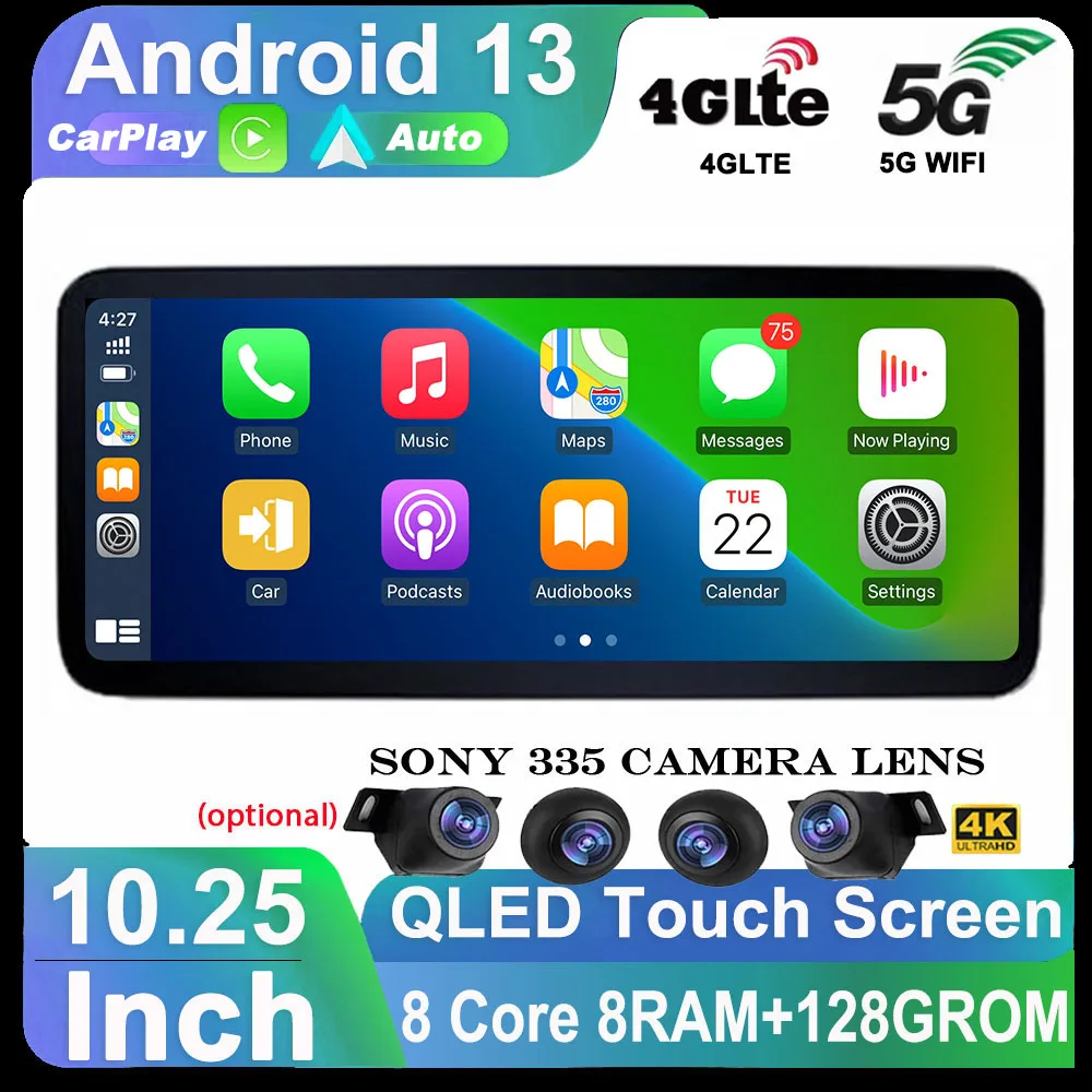 Android 13 Autoradio Lettore Multimediale Per Mercedes Benz A Gla Cla W176 X117 X156 W463 2013-2018 Wifi 4G Sim Screen Gps Carplay