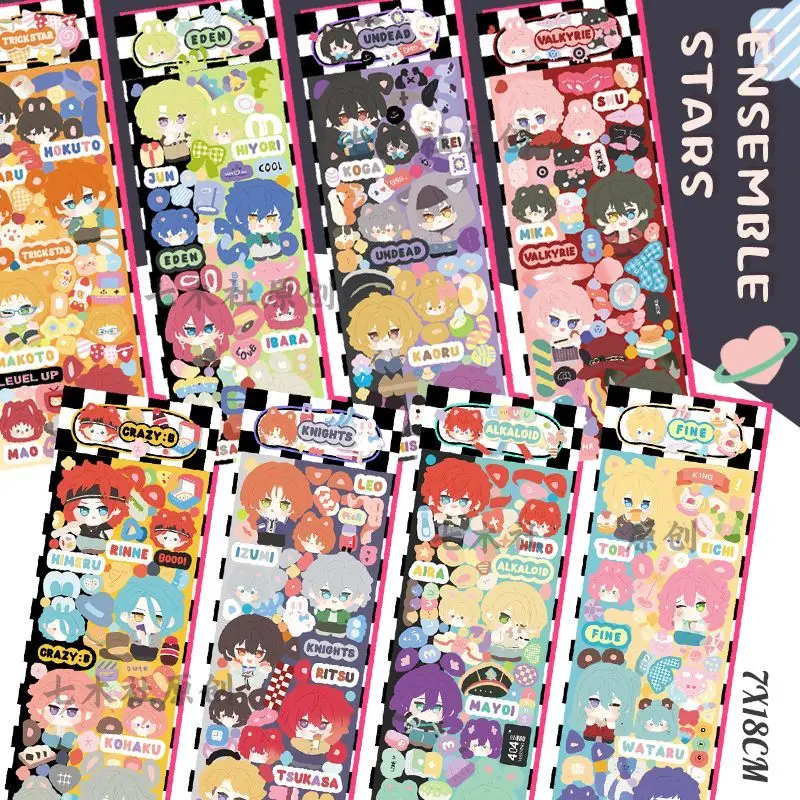 Ensemble Stars Hand Account Gudetama Sticker Knights Alcaloid Eden Fine Trickstar Print Gooka Sticker Cancelleria Materiale Scolastico