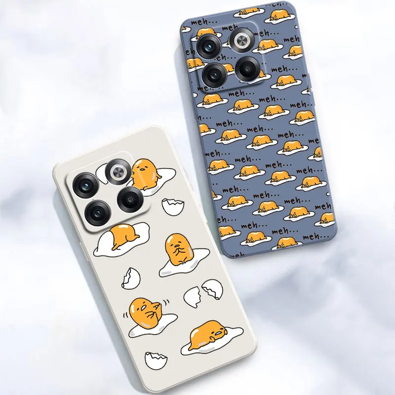 Nuovo Lazy Egg Gudetama Square Liquid Case Per Oneplus Nord Ce3 Ce2 Lite 2T N20Se N100 N200 N300 11R 10T 10R 9Rt Ace 2V Pro Cover