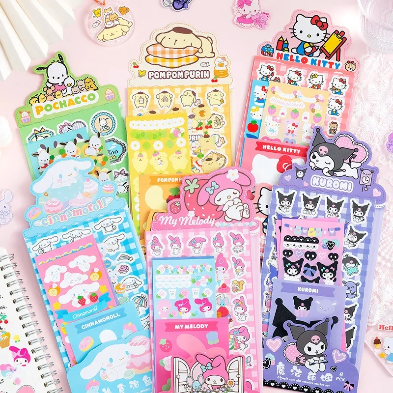 Sanrio Family Hello Kitty Melody Kids Adesivi Gudetama Graffiti Fai Da Te