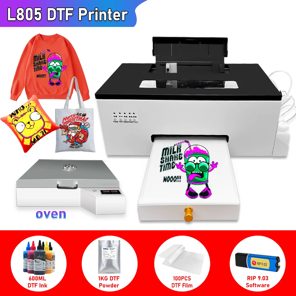 A4 Impresora Dtf Per Epson L805 Dtf Printer Dtf Transfer Machine T Shirt Printing Machine Dtf Ink Dtf Film Per T Shirt Print