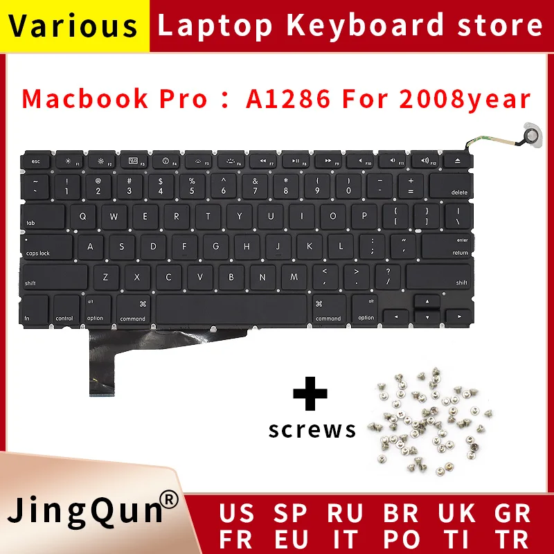 A1286 Tablet Tastiera Usa Per Macbook Pro 15 "A1286 Tastiera Portatile Notebook A1286 Tastiera Usa 2009 2010 2011 2012 Anno