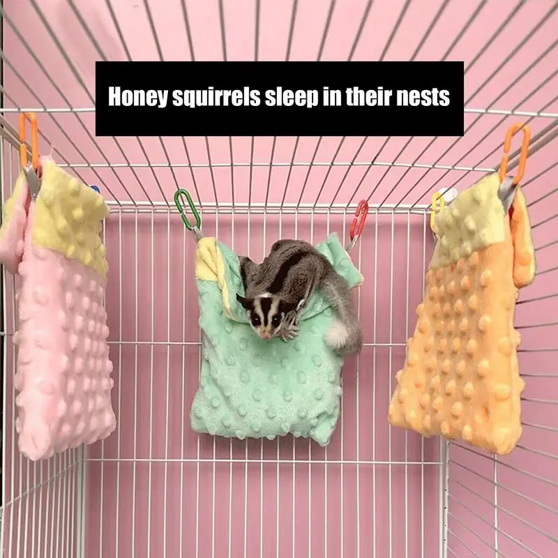 Sugar Gliders Sleeping Pouch Small Pet Bed Warm Bed Hideout Comodo Sleep Bag Bed House Nest Per Criceti Scoiattoli
