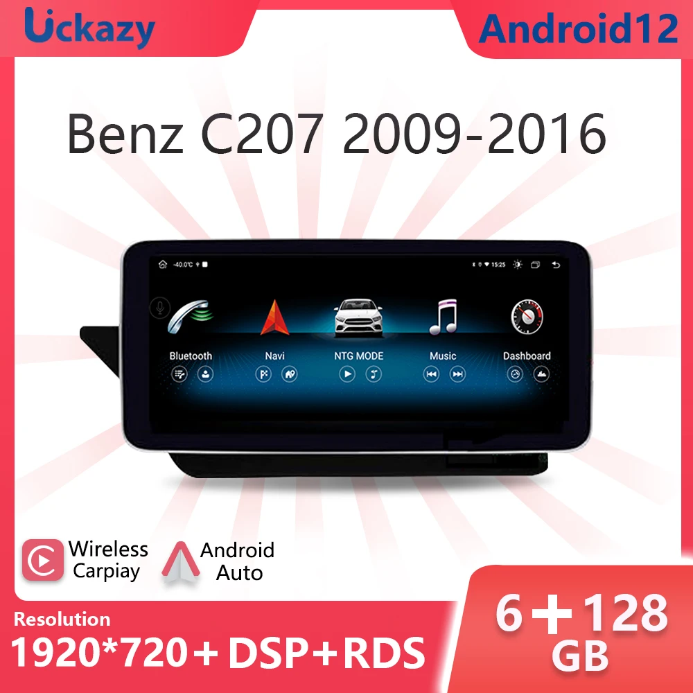 Schermo 1920*720 Android 12 Wireless Carplay Autoradio Per Mercedes Benz Eclass Classe E C207 W207 A207 2009-2012 Multimedia 4G