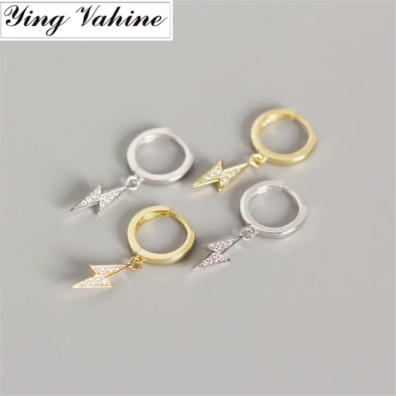 Ying Vahine 2019 Di Vendita Superiore 100% Dell'Argento Sterlina 925 Del Pendente Del Lampo Orecchini Con Perno Per Le Donne