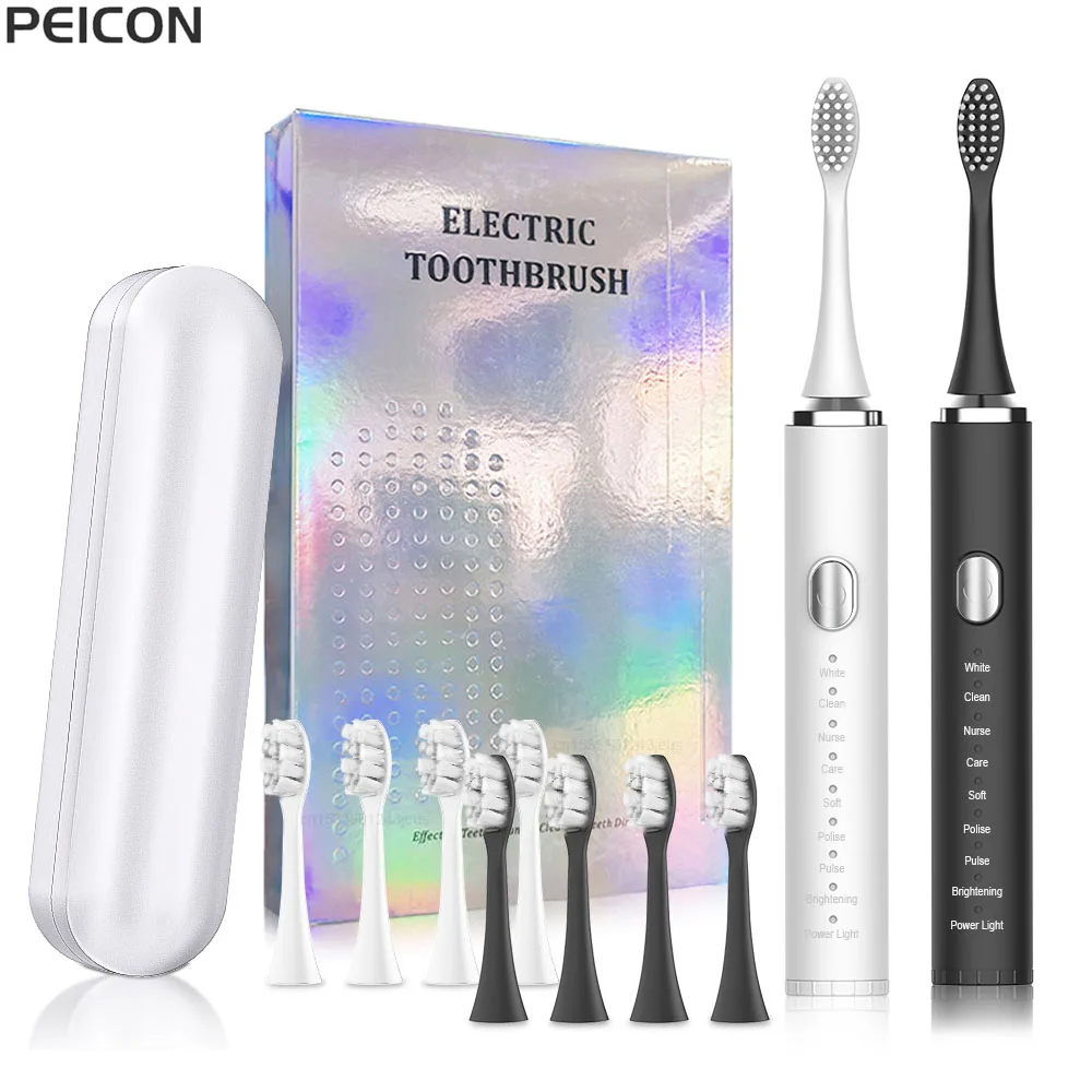 Spazzolino Elettrico Spazzolino Elettrico Sonico Per Sbiancamento Dei Denti Per Adulti Spazzolino Elettrico Ricaricabile Con Custodia Per Spazzolino D