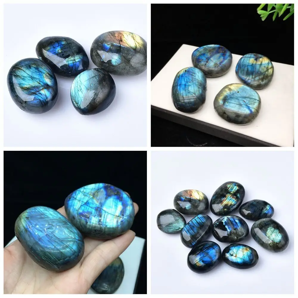 Minerale Curativo Labradorite Palm Stone Home Decor Pietre Fortunate Labradorite Naturale Pietra Di Luna Cristallo Quarzo Palm Stone
