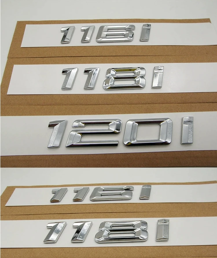 Abs Chrome Letras Do Tronco Do Carro, Emblema 3D, Etiqueta Do Emblema, Bmw 114I, 116I, 118I, 120I, 125I, 130I, 135I, 140I, F20,
