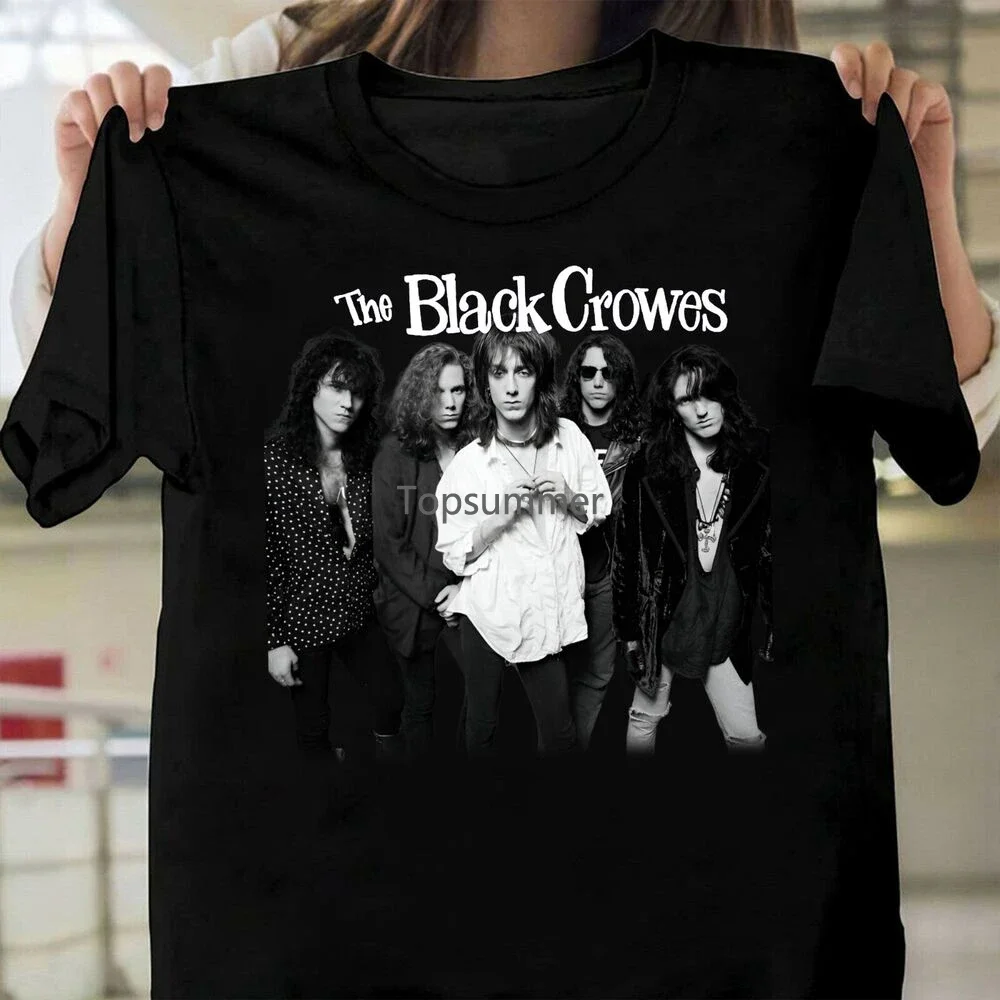 Hot Blacks Crowes Band Shirt New Rare Black S-234Xl Shirt C98
