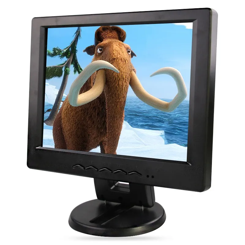 Monitor Lcd Da 17 Pollici, Display Del Computer Desktop, Vga + Usb + Hdmi + Porta Av + Bnc Nero, Schermo Del Monitor Da 17"
