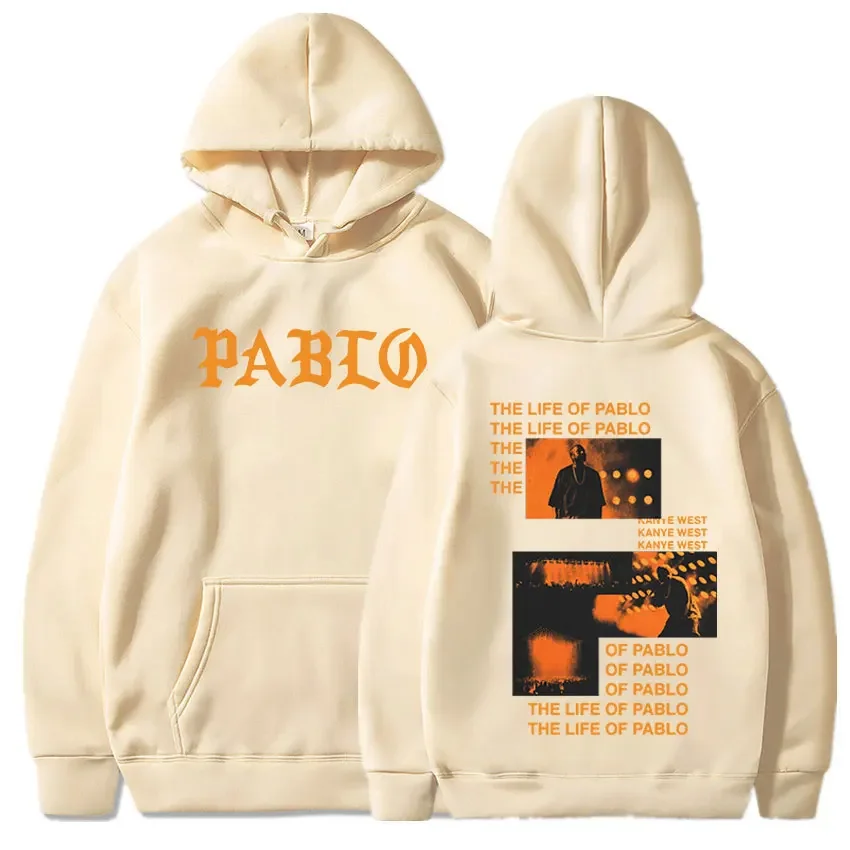 Rapper Kanye West The Life Of Pablo Music Album Print Felpa Con Cappuccio Uomo Donna Felpa Hip Hop Pullover Oversize Con Cappuccio Streetwear