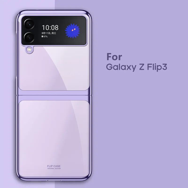 Per Samsung Galaxy Z Flip 3 5G Custodie Armatura Custodia Trasparente Per Samsung Z Flip 3 5G Cover Per Samsung Z Flip 3 Flip3 Fundas 6.7"
