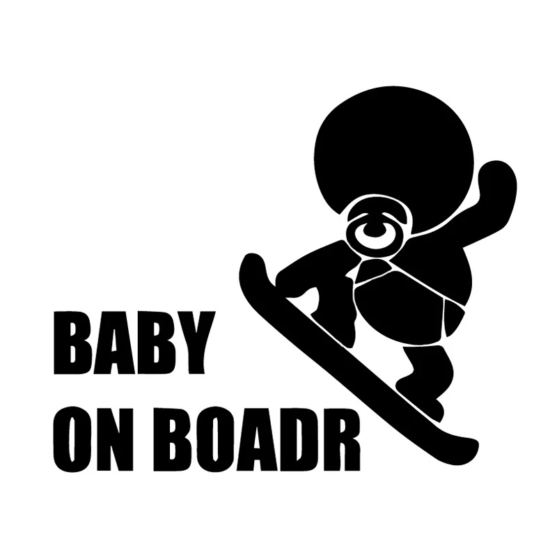 New Baby On Board Skate Car Window Decoration Sticker Decalcomanie In Vinile 15.8*13.2Cm