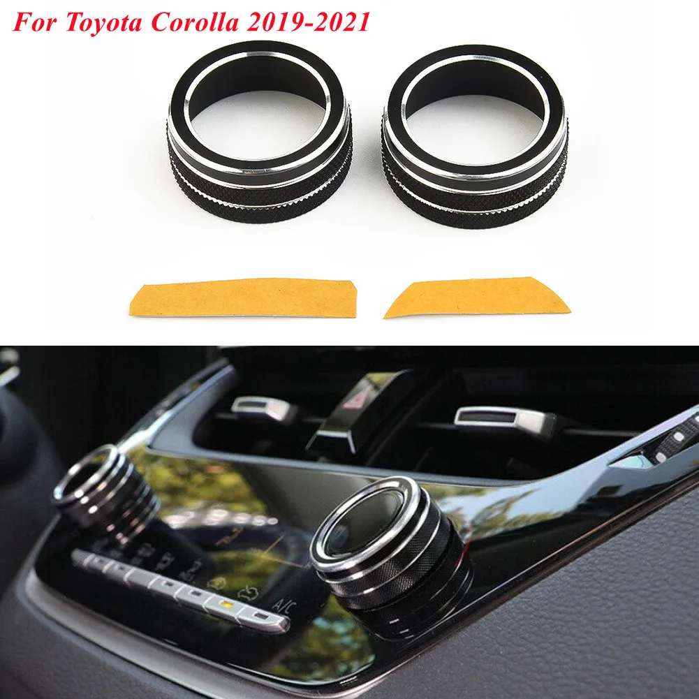 2 Pz Per Toyota -Corolla 2019-2021 Auto Ac Climatizzatore Manopola Trim Pulsante Copertura Accessori Auto Auto Ac Copertura Manopola Di Controllo