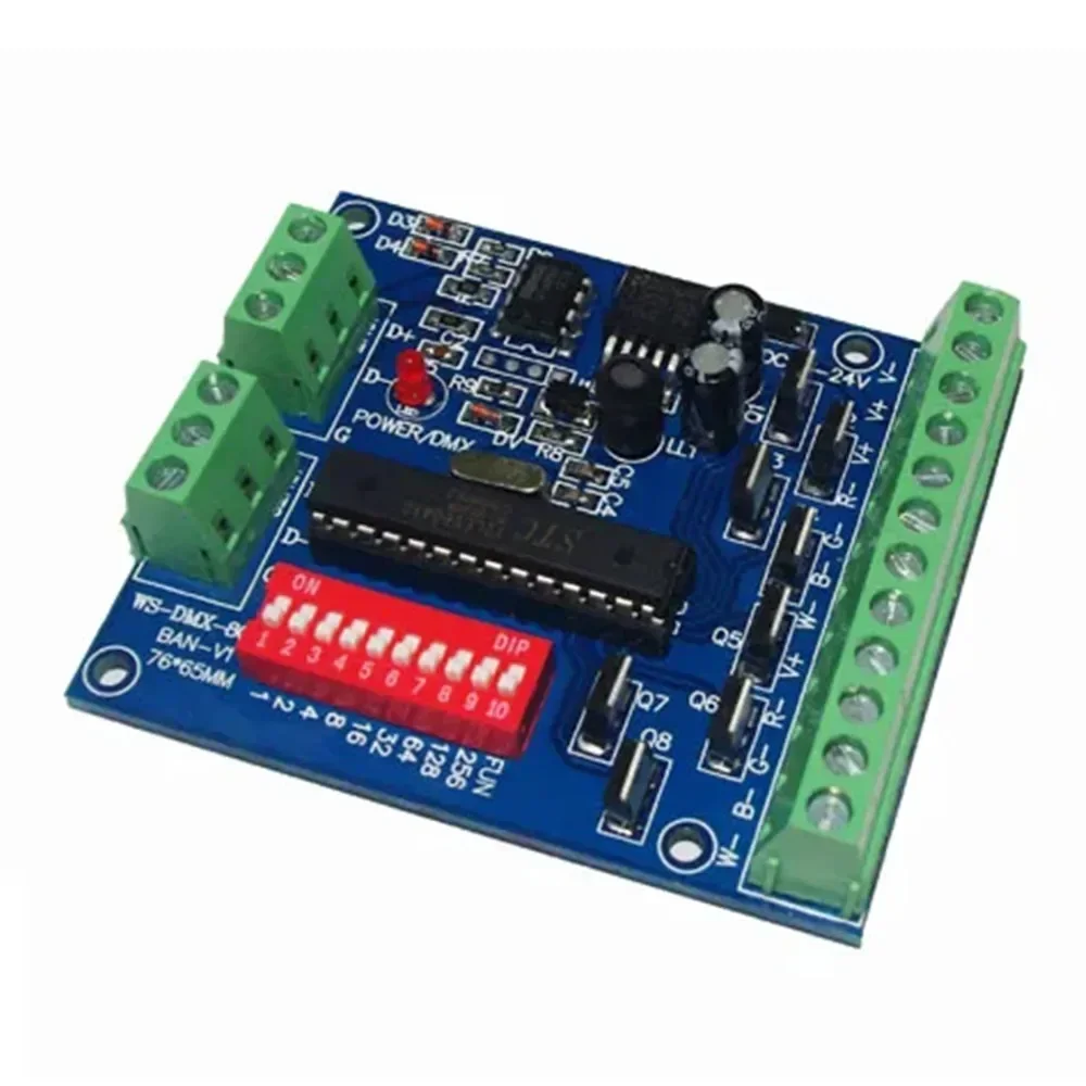 Rgbw 8Ch Decoder Rgbw Controller Dmx A 8 Canali Decoder Dmx512 2 Gruppi Per Striscia Led Rgbw Ws-Dmx-8Ch-Ban-V1
