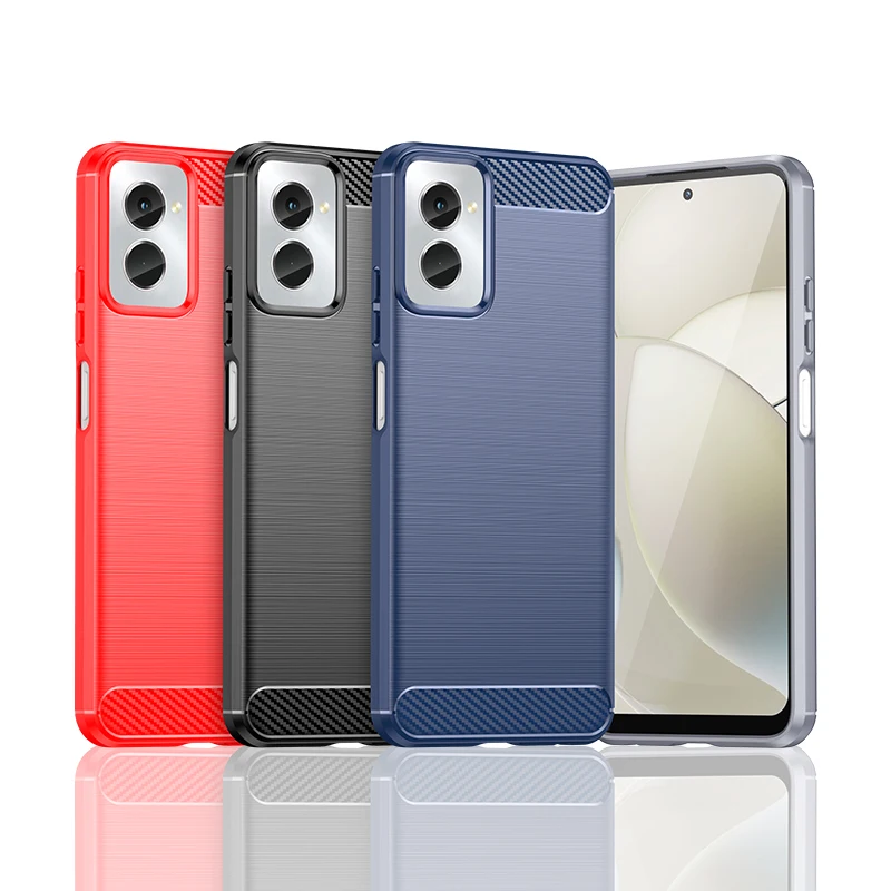 Per Moto G Power 2024 Edge 2023 Custodia In Tpu Con Spazzola Di Carbone Custodia In Tpu Anti-Shock Rugger Armor Per Moto Edge 40 Neo