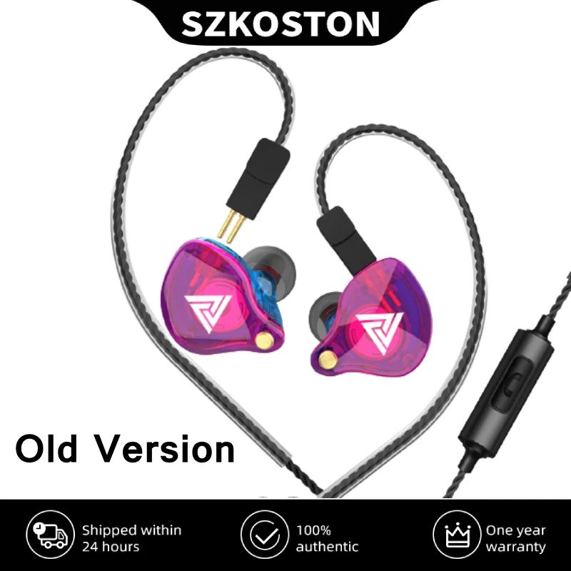 Vecchia Versione Originale Qkz Vk4 Auricolare Hifi Bass Cuffie Cablate Staccabili Con Microfono Riduzione Del Rumore Cuffie Monitor Musica Sport