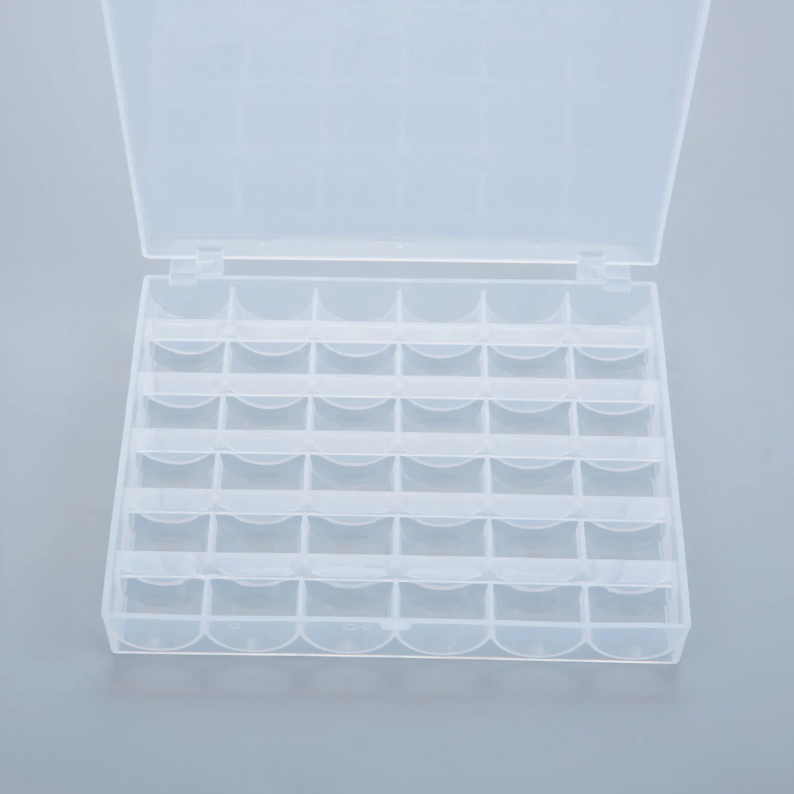 36 Slots Empty Plastic Bobbin Box Flap Type Cover Home Sewing Accessories Sewing Tools