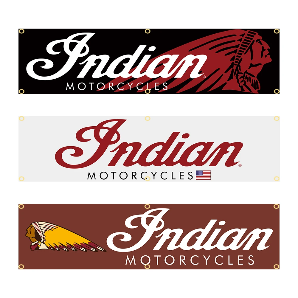 60 X240Cm Mc Indian Motorcycle Racing Moto Banner Flag Poliestere Stampato Garage O Arazzo Decorazione Esterna