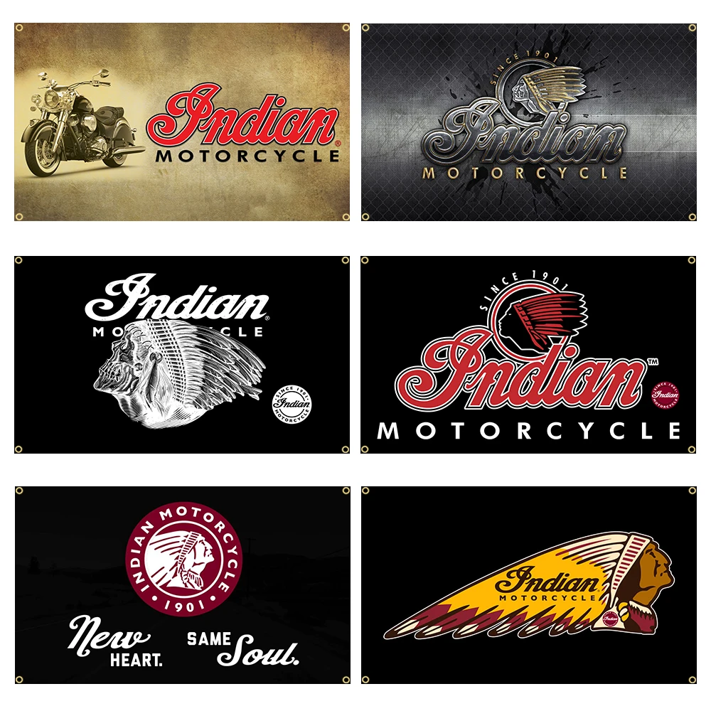 90 X150Cm Mc Indian Motorcycle Racing Moto Flag Poliestere Stampato Garage Decorazione Banner Arazzo