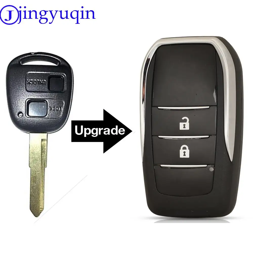 Jingyuqin 2 Pulsanti Custodia A Conchiglia Pieghevole Pieghevole A Distanza Modificata Per Daihatsu Atrai Wagon Fob M424 Lama Solo Con Logo Toyota