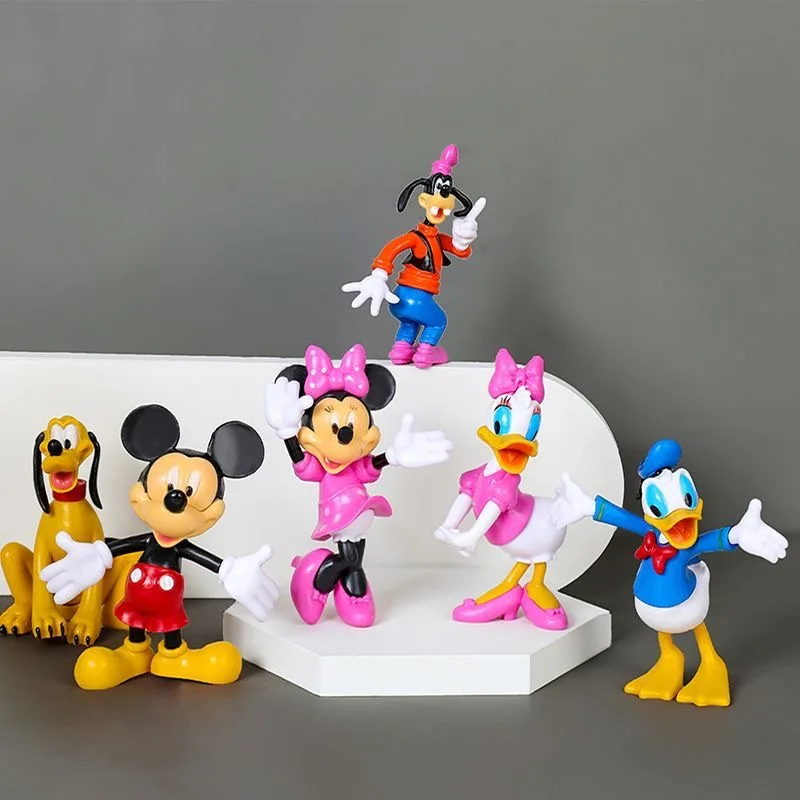 9-11 Cm Disney Cartoon Large Minnie Mickey Mouse Figure Toys Set Goofy Decorazione Torta Nuziale Azione Regalo Di Nozze