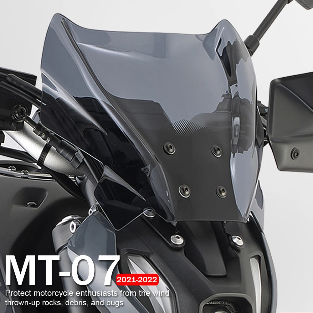 Nuovo Motociclo Accessori Parabrezza Fly Screen Piccolo Parabrezza Carenatura Parabrezza Deflettore Per Yamaha Mt07 Mt-07 2021 2022