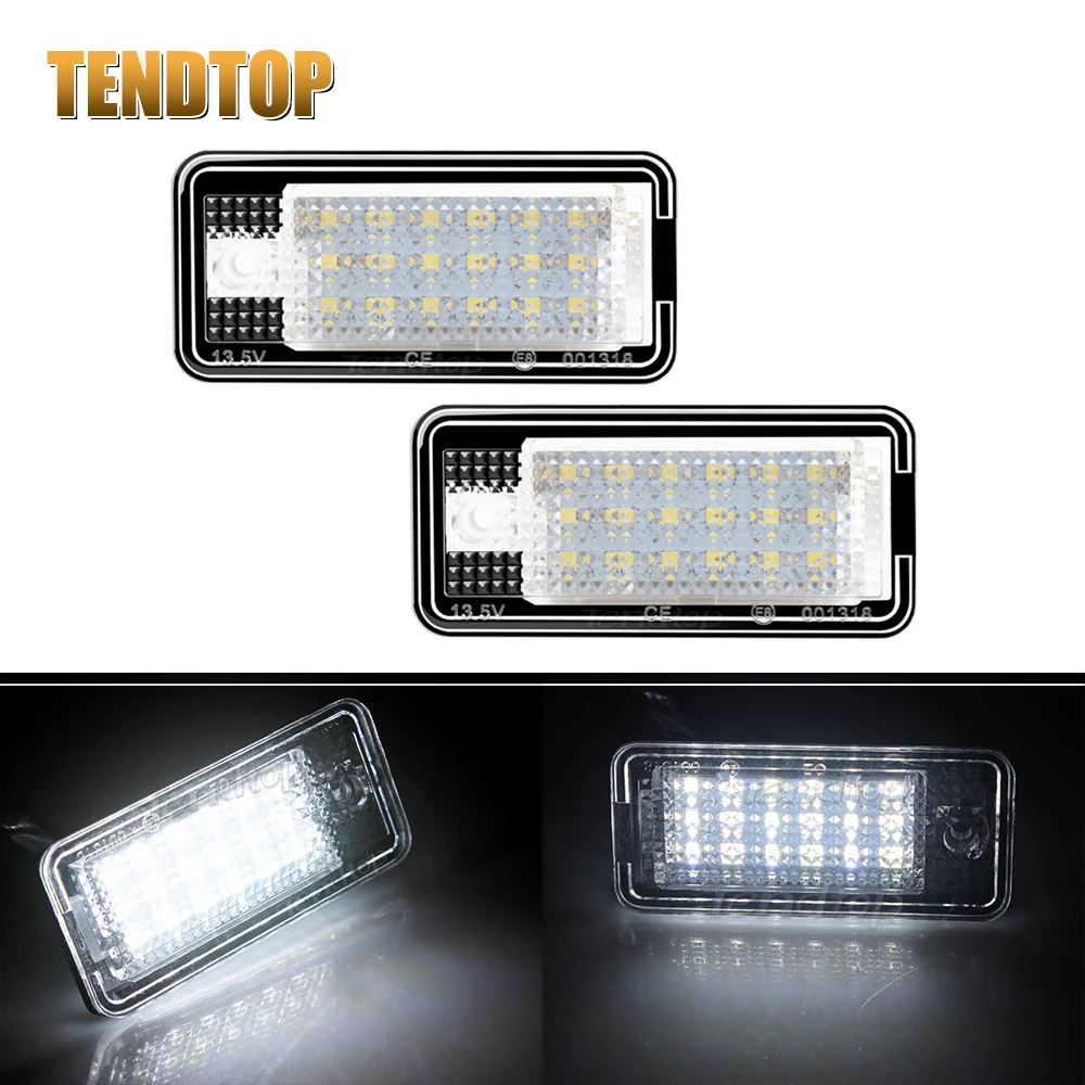Targa Led Lampadina Auto Lampada Per Audi A3 S3 A4 S4 Rs4 B6 A6 S6 A8 S8 B7 5050 Smd Canbus 6000K Xenon Luci Posteriori Bianche