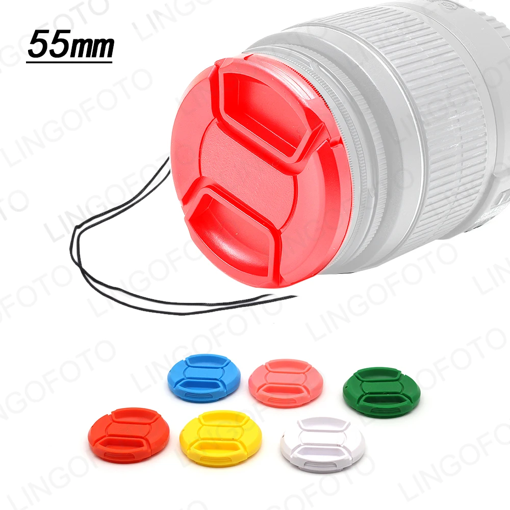 Colorful Lens Cap Per 55 Millimetri Comunemente Usato Digital Single Lens Reflex Macchina Fotografica Lc3167