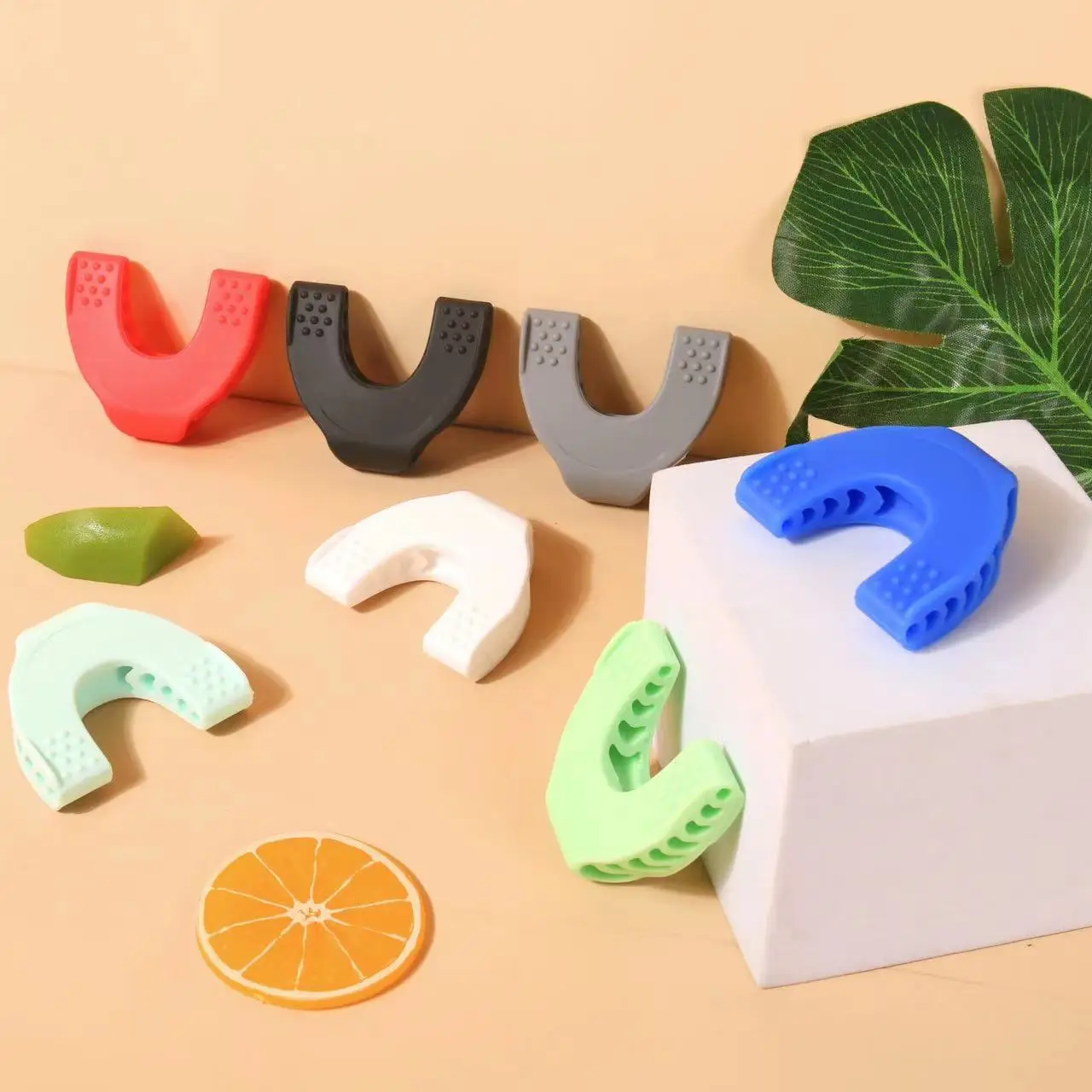 Silicone Bite Balls Jaw Exerciser Face Stress Ball Jawline Muscle Facial Toner Higues Trainer Gym Fitness Exercise Equipment