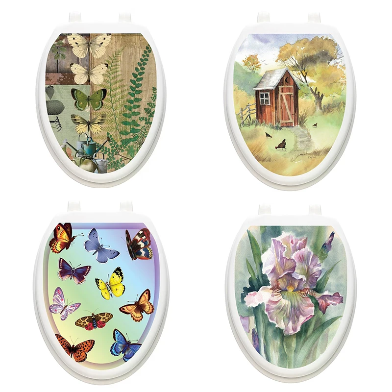 T356 # Butterfly Dreams Toilet Sticker Bagno Toilet Cover Sticker Adesivi Murali Wc Per La Decorazione Domestica