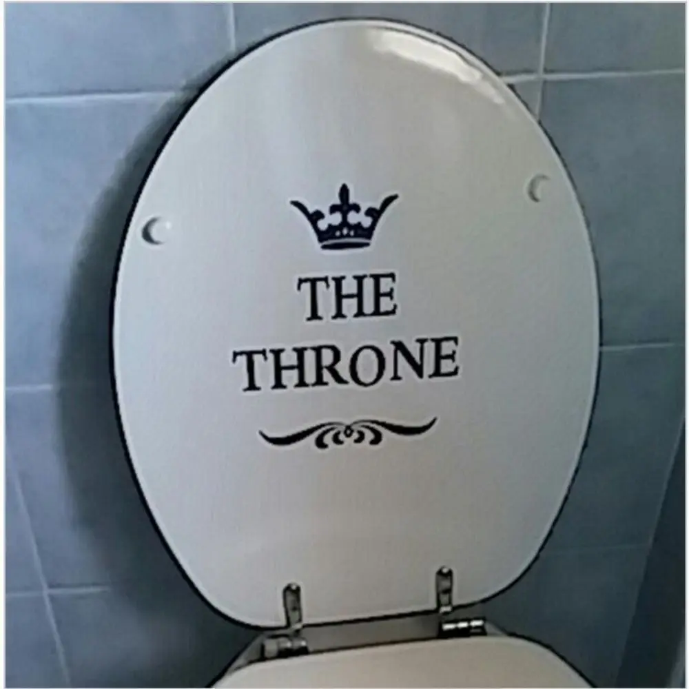Crown Crown Toilet Sticker 3D Wc Sign Toilet Door Stickers Rimovibile Autoadesivo Bagno Pittura Decorativa