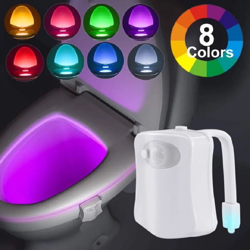Smart Pir Motion Sensor Night Light Toilet Light Sedile Del Water Impermeabile Per La Retroilluminazione Del Water Illuminazione Del Wc Lampada Lumina