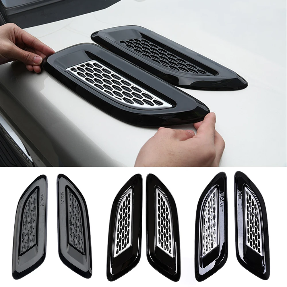 Hood Air Vent Outlet Wing Trim Stickers Abs 2 Style Per Land Rover Discovery Sport Lr4 Per Range Rover Evoque Vogue