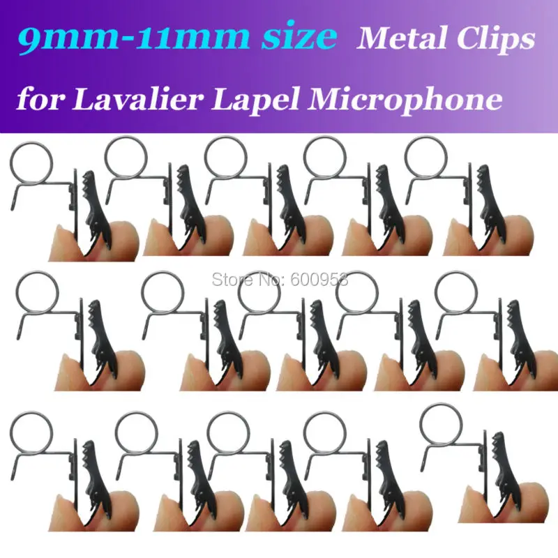 9Mm-11Mm Ricambio Sostituibile Dimensioni In Metallo Clip Mic Clip Per Audio Technica Ecc Lavalier Microfoni Lavalier
