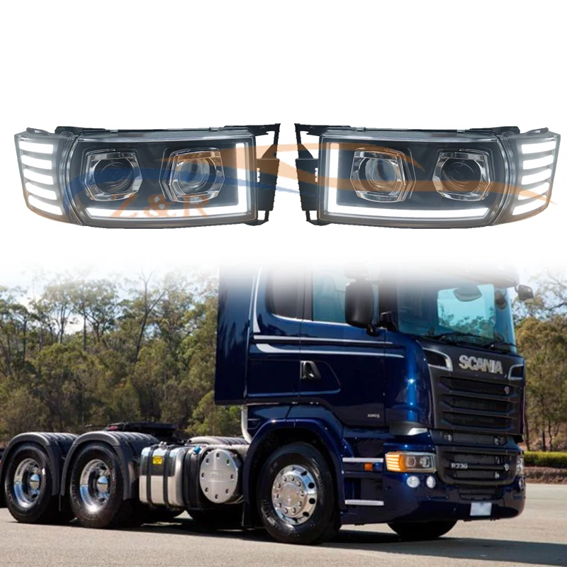 Coppia Lampada Frontale A Led Completa Per Scania R420 P500 Lampada Frontale Per Camion 1730958 1730953 E Approva Lampada Frontale + Lampada Angolare