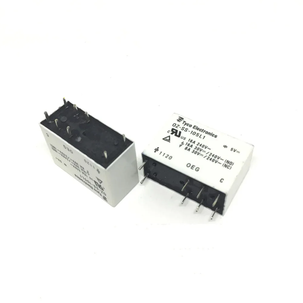 10 Pz Nuovo Te Tyco Oeg Oz-Ss-105L1 8Pin 5V 16A Relè Di Potenza Originale