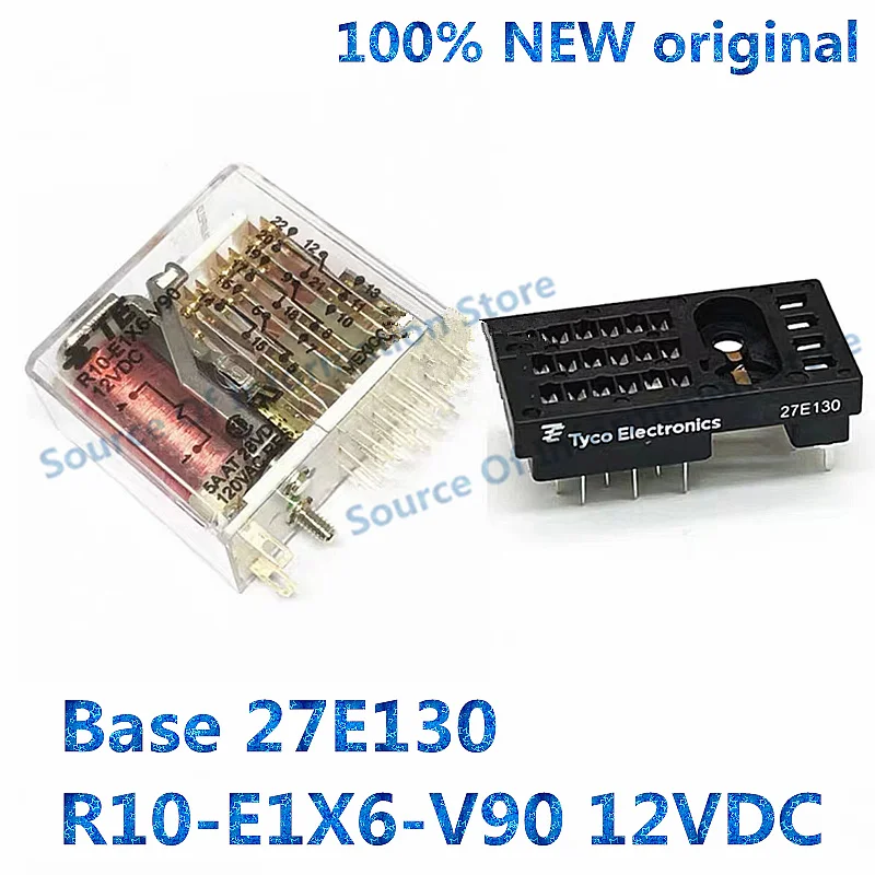 1 Pz Tyco Relè R10-E1X6-V90 12Vdc Base 27 E130 Sostituisce Az431-13-1Hus 100% Nuovo Originale