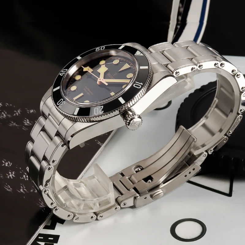 Cronos Luxury Men Watch 37Mm Diver Bb54 Vintage Automatic Matt Bezel Orologi Da Polso Donna End Links Sapphire 20 Bar L6024