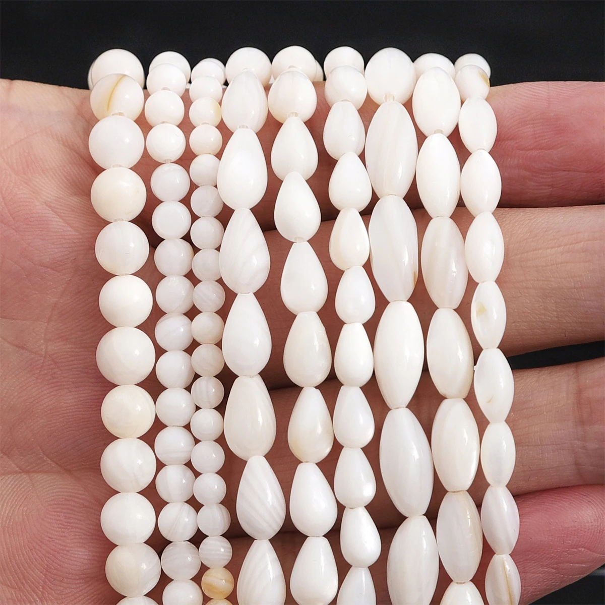 Waterdrop Natural Shell Beads Madreperla Love Star Spacer Beads Per La Creazione Di Gioielli Collana Fai Da Te Bracciale Charms Accessori