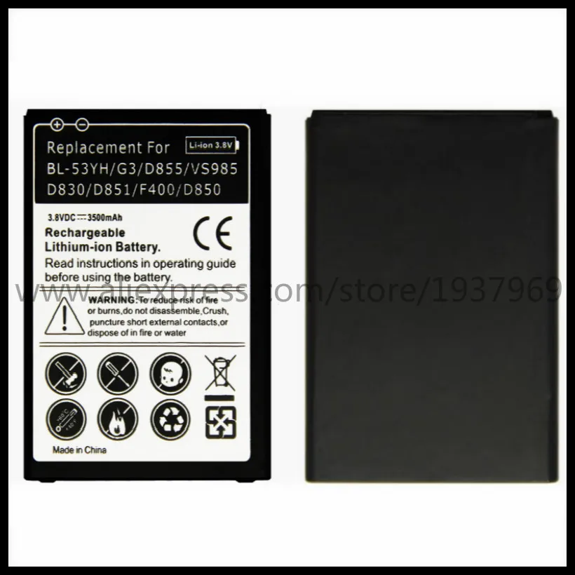 Per Lg G3 Batteria Batarya Bateria Bl53Yh Bl-53Yh Batteria Di Ricambio Per Lg G3 D855 F400S/K/L D830 D850 Vs985 D850 Batteria