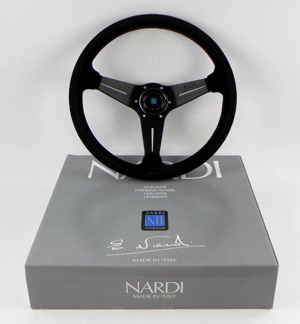 Drift Universal 350Mm Nardi Racing Volante Auto In Pelle Scamosciata Jdm Volante Volantes Per Vw Honda Nissan Toyota Bmw