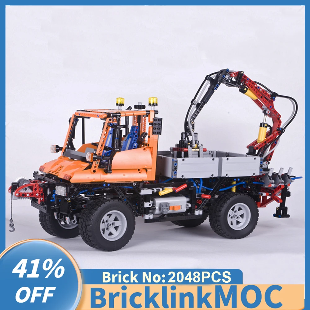 2048 Pz City Engineering Series Rc 4X4 Unimog U400 Spazzaneve Idee Creative Bambini Giocattolo Tecnologia Blocchi Regalo Di Compleanno Moc-8110
