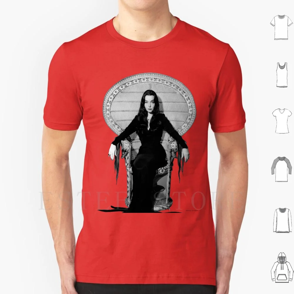 Morticia Addams T Shirt Uomo Cotone 6Xl Morticia Addams Valori Di Addams Serie Tv Gomez Mercoledì Pugelasticizzata Paracyn Jones Gothic