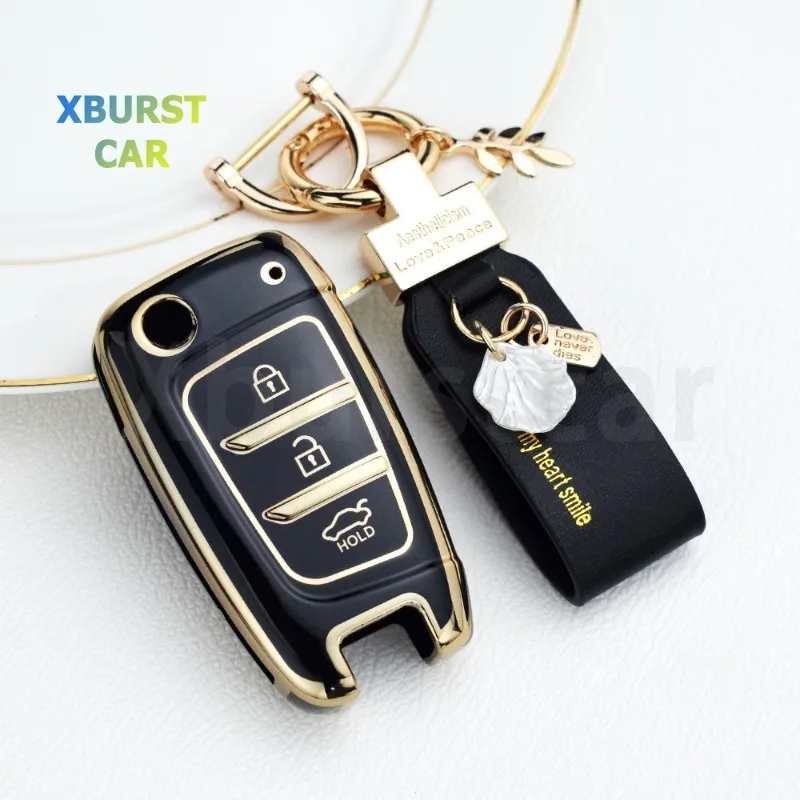 Tpu Car Key Case Cover Shell Fob Bag Per Hyundai I30 Accent Tucson Ix35 Solaris Elantra Kona Celesta Sonata Per Hyundai Tucson
