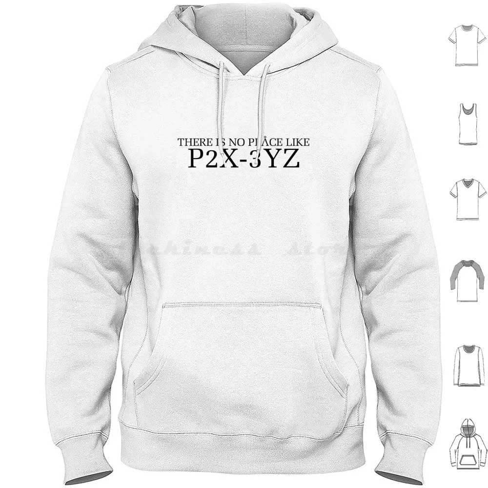 Gate Sg1-No Place Like P2X-3Yz Felpa Con Cappuccio In Cotone A Maniche Lunghe Gate Nerd Geek Phonehome Phone Home Et Sg1 Gate