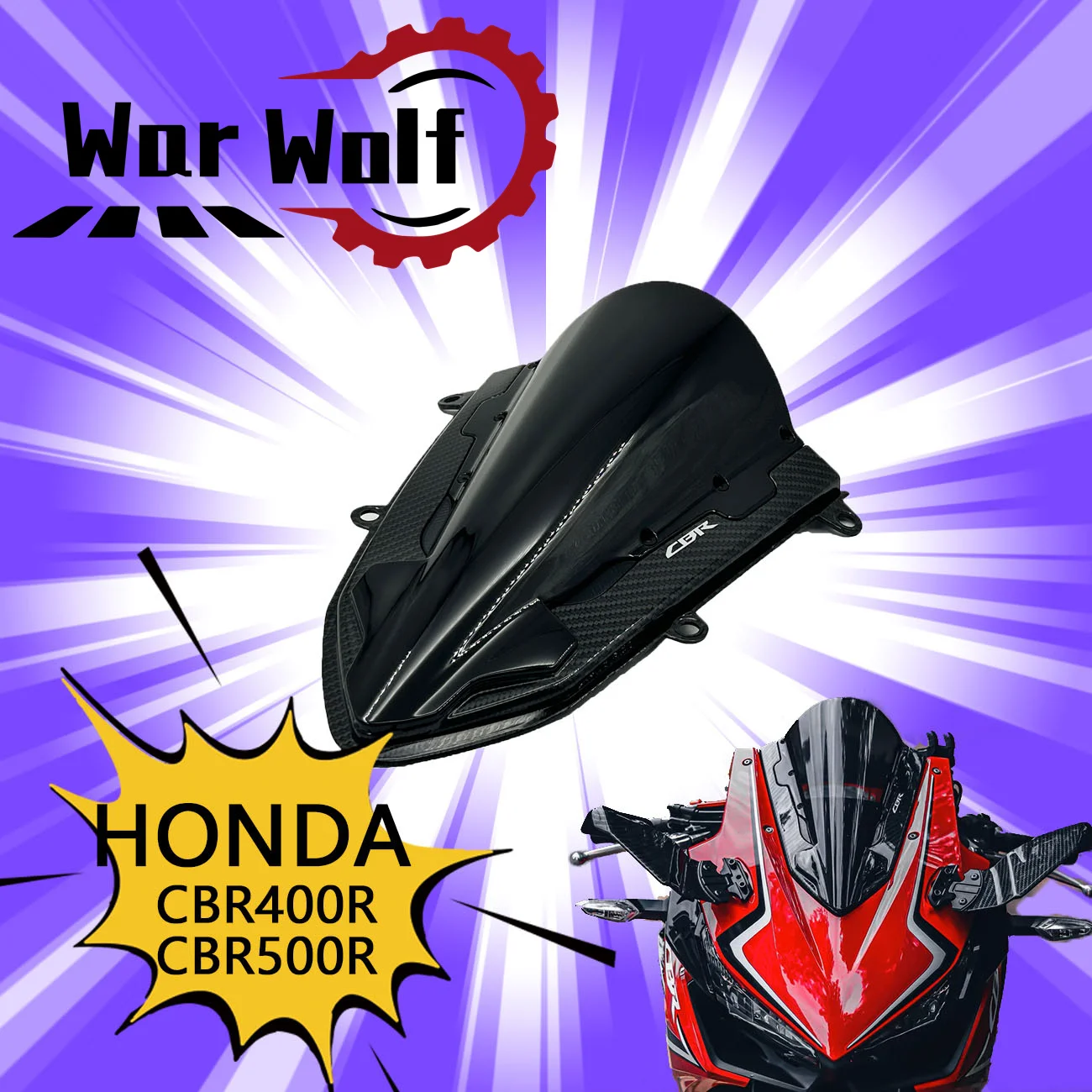 Accessori Moto Parabrezza Parabrezza Kit Deflettore Per Honda Cbr500R Cbr400R 2019-2024 Cbr500R 400R